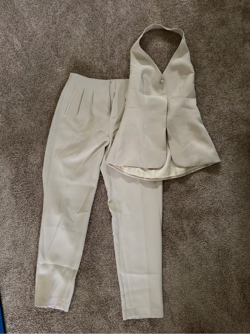 Rubie's Cream Halter Top & Tailored Trousers Set